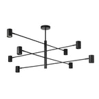 Lampa wisząca Snow 8 czarna 8xGU10
