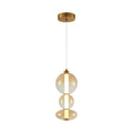 Lampa wisząca Sonte wys. 46cm 24W LED barwa ciepła 3000K | antyczny brąz/bursztynowy