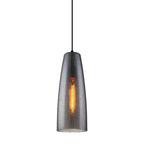 Lampa wisząca TABBY śr. 13.5cm E27 | czarny/dymiony