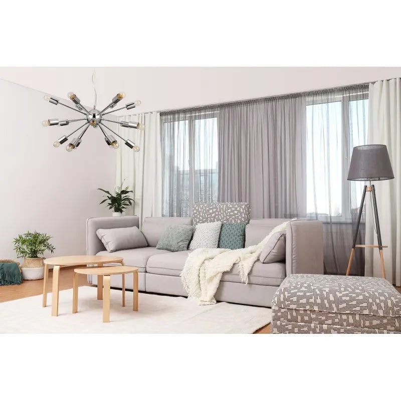 Lampa wisząca THEO śr. 64cm 18xE27 | chrom