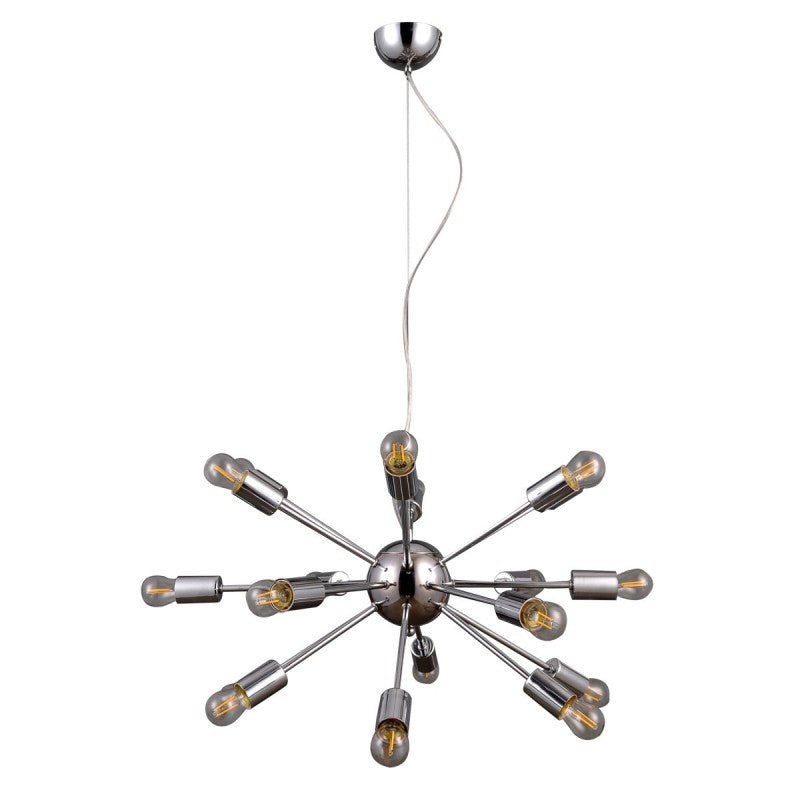 Lampa wisząca THEO śr. 64cm 18xE27 | chrom