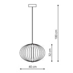Lampa wisząca TREVISO, mała, czarna, 18W LED, barwa ciepła 3000K
