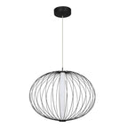Lampa wisząca TREVISO, mała, czarna, 18W LED, barwa neutralna 4000K