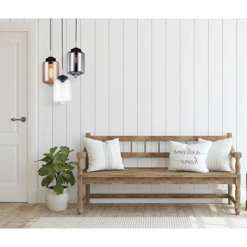 Lampa wisząca TUBE śr. 17cm E27 | czarny/transparentny