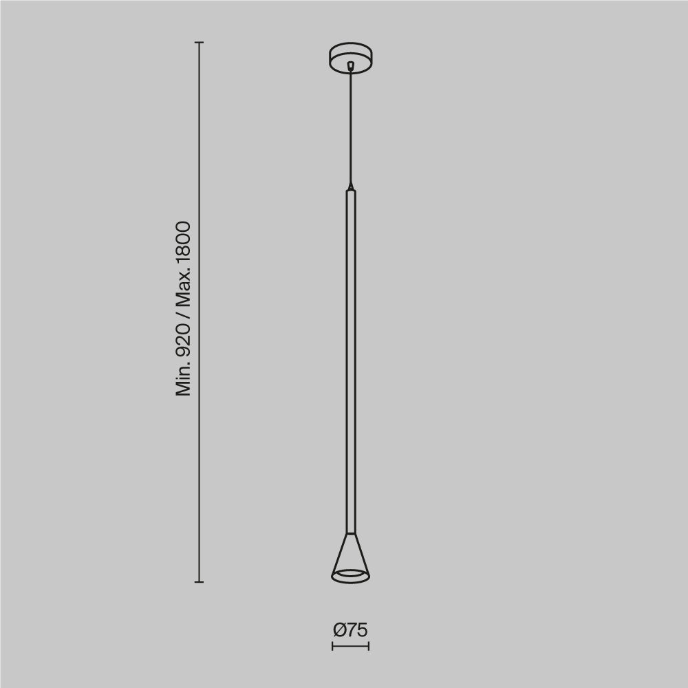 Lampa wisząca Technical Arrow IP20 1xGU10 P064PL-01G | Złoto