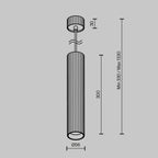 Lampa wisząca Technical Calipso IP20 1xGU10 P106PL-01-GU10-B | Czarny