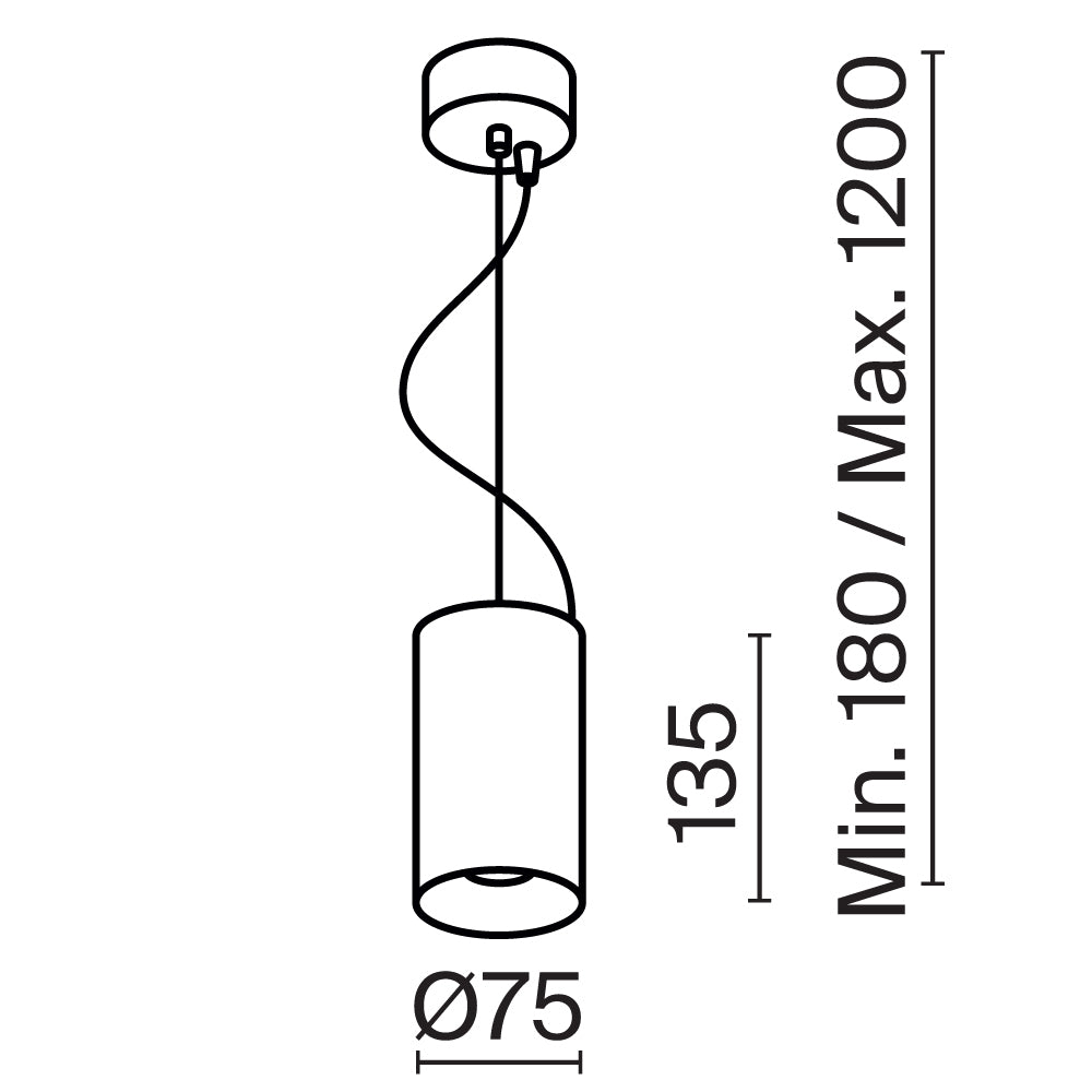 Lampa wisząca Technical Efir IP20 x P089PL-15W3K-B | Czarny
