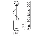 Lampa wisząca Technical Efir IP20 x P089PL-15W3K-MG | Matowe złoto