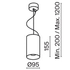Lampa wisząca Technical Efir IP20 x P089PL-25W3K-MG | Matowe złoto