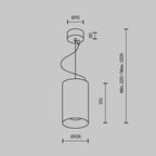 Lampa wisząca Technical Efir IP20 x P089PL-33W3K-MG | Matowe złoto