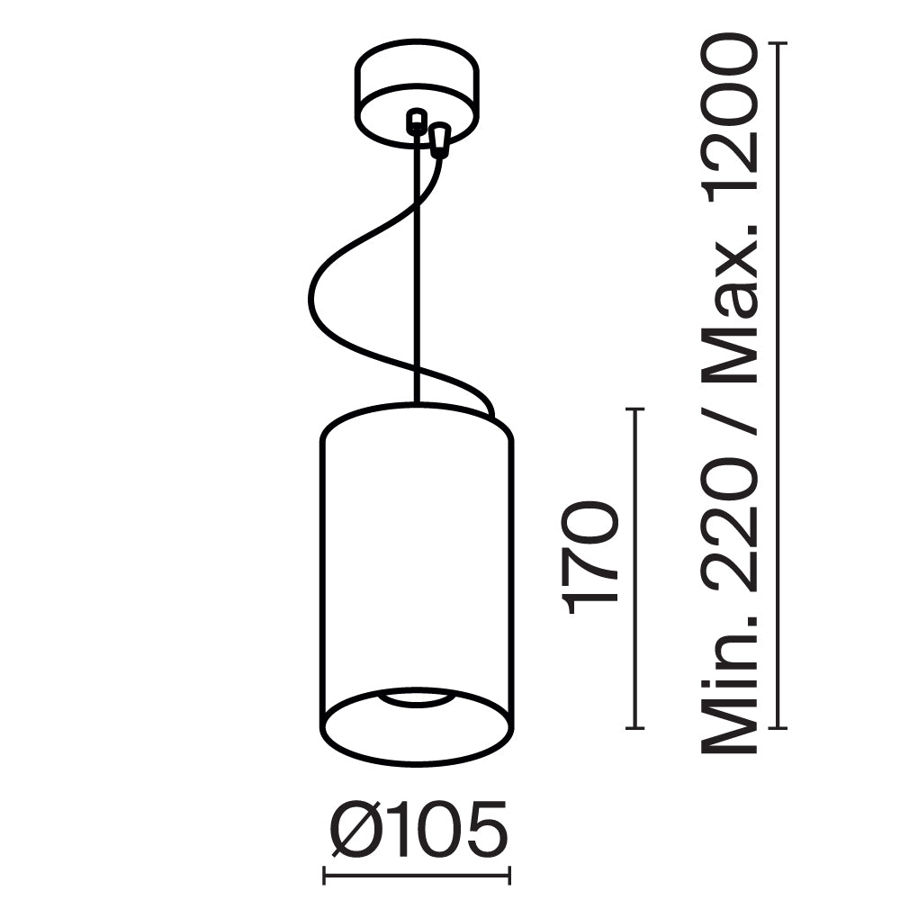 Lampa wisząca Technical Efir IP20 x P089PL-33W3K-MG | Matowe złoto