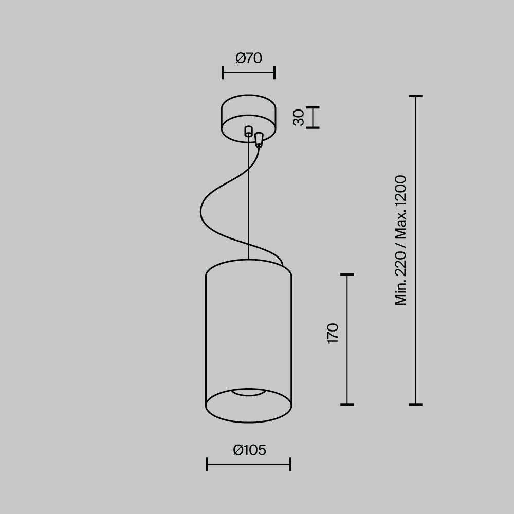 Lampa wisząca Technical Efir IP20 x P089PL-33W3K-W | Biały
