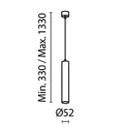Lampa wisząca Technical Focus LED IP20 x P072PL-L12W4K-1 | Biały
