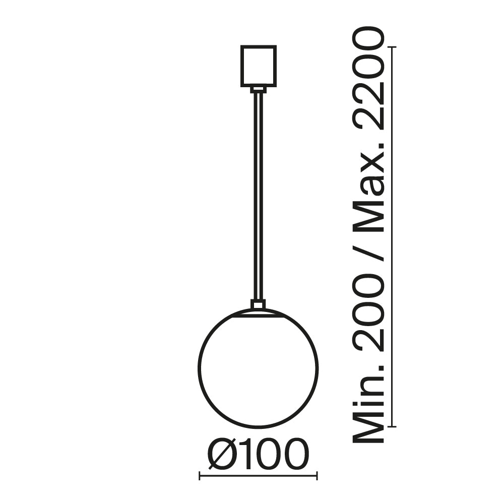 Lampa wisząca Technical Luna IP20 x P039PL-5W4K-10-B | Czarno-biały