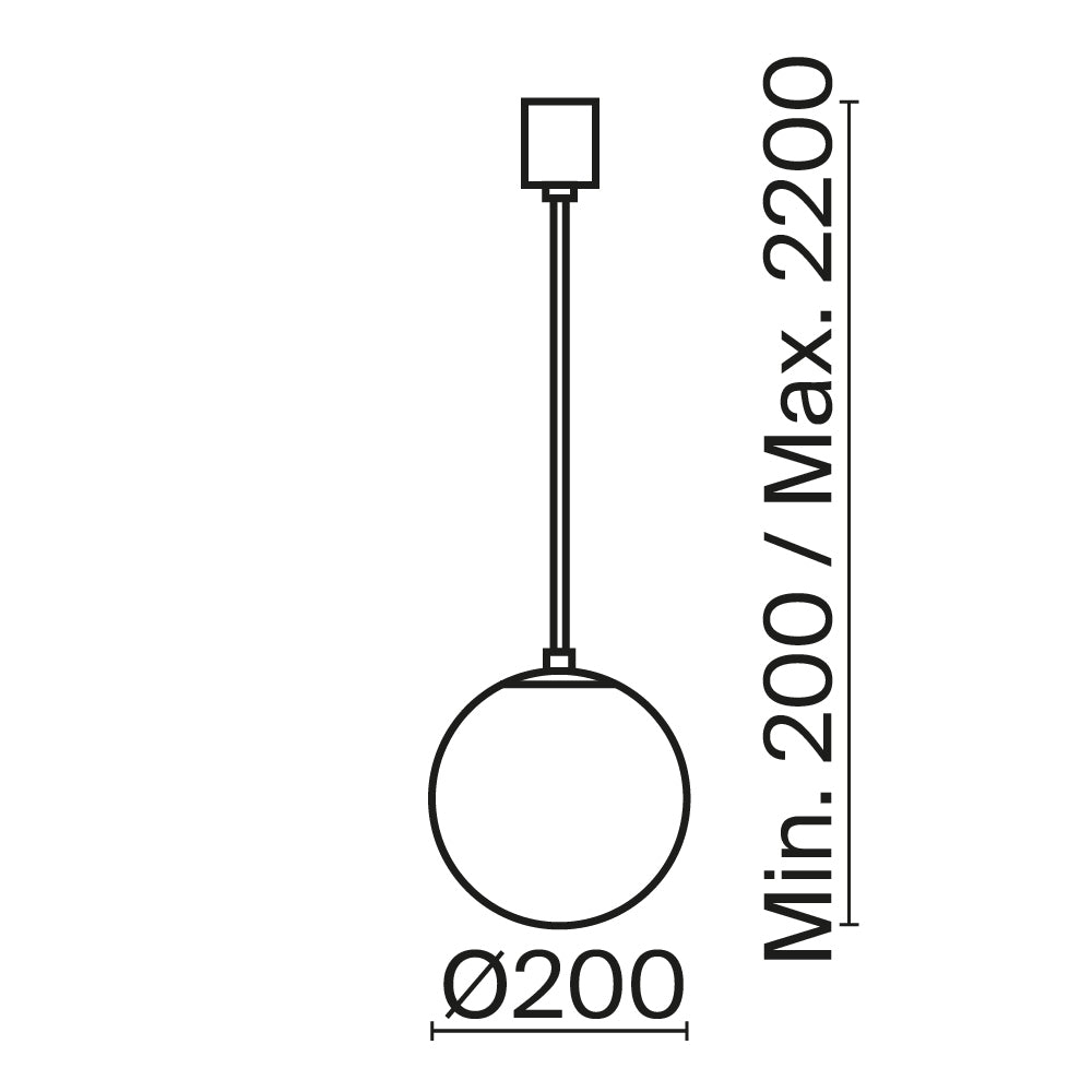 Lampa wisząca Technical Luna IP20 x P039PL-5W4K-20-B | Czarno-biały