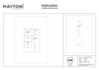 Lampa wisząca Technical Luna IP20 x P039PL-5W4K-20-B | Czarno-biały