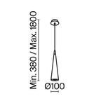 Lampa wisząca Technical Nevill IP20 1xGU10 P318PL-01B | Czarny