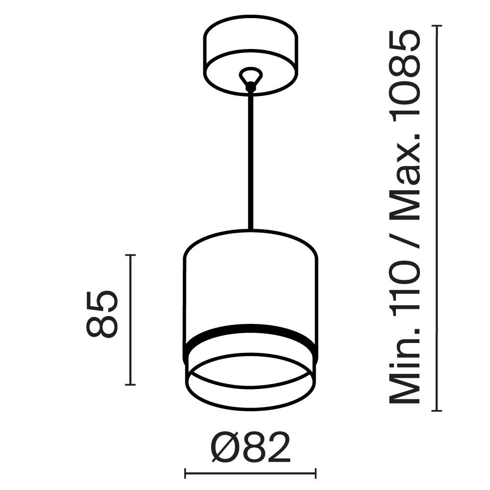 Lampa wisząca Technical Polar IP20 1xGX53 P088PL-GX53-B | Czarny