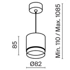 Lampa wisząca Technical Polar IP20 1xGX53 P088PL-GX53-W | Biały