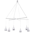 Lampa wisząca Telesto śr. 63cm 30W LED barwa ciepła 3000K | chrom