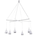 Lampa wisząca Telesto śr. 63cm 30W LED barwa ciepła 3000K | chrom