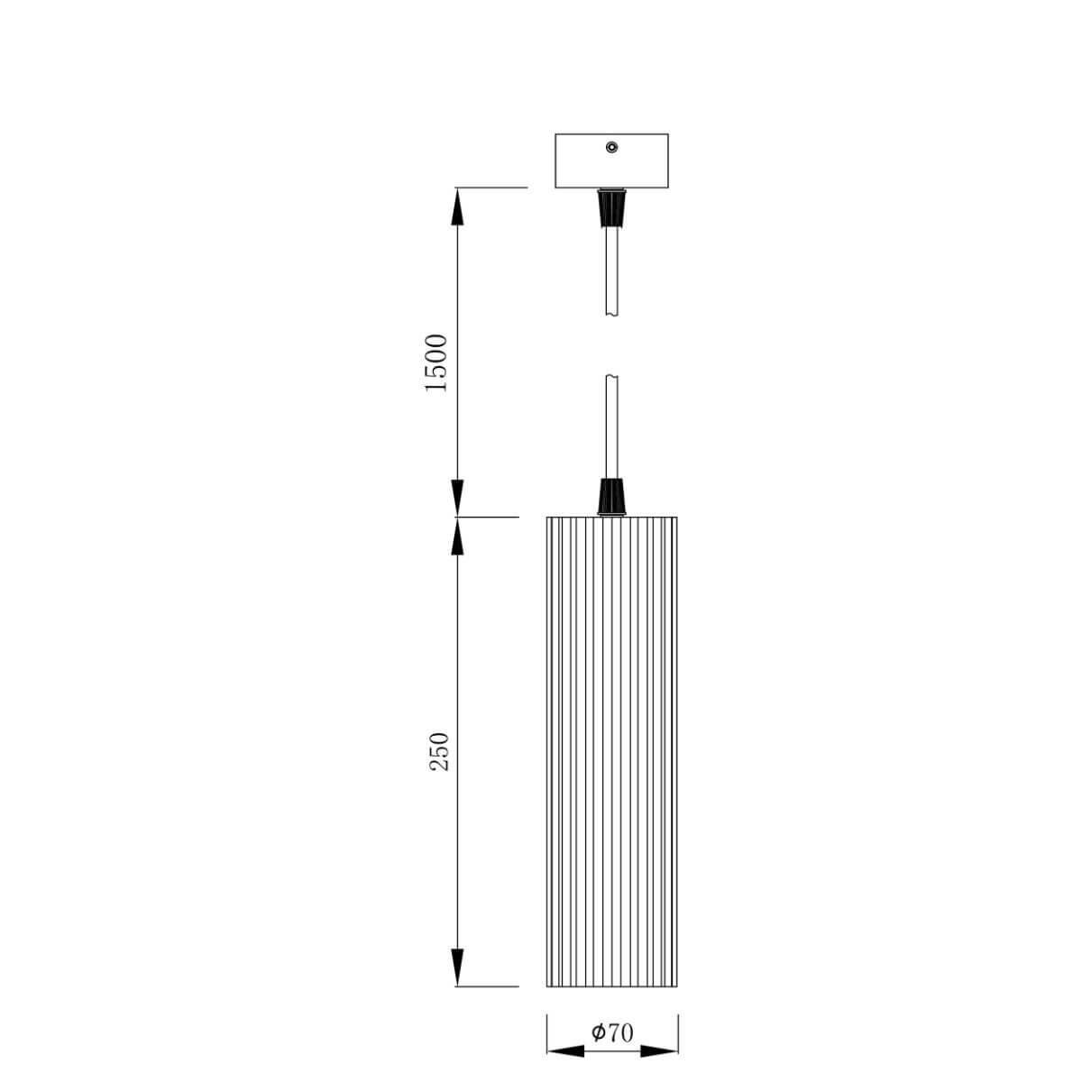 Lampa wisząca Tokio 1, czarna, 1x50W GU10