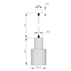 Lampa wisząca Tokio 1, duża, czarna, 1x60W E27