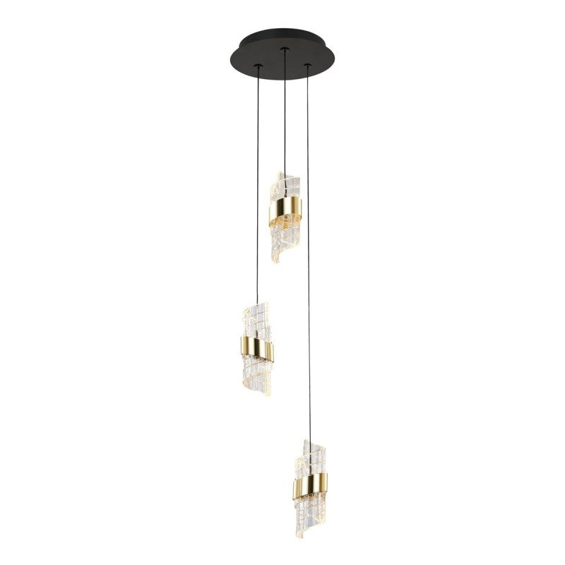 Lampa wisząca Tonga śr. 25cm 23W 3xLED ciepła biel 3000K | czarny