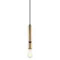Lampa wisząca Torla śr. 10cm E27 | czarny/mosiężny