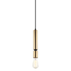 Lampa wisząca Torla śr. 10cm E27 | czarny/mosiężny