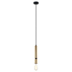 Lampa wisząca Torla śr. 10cm E27 | czarny/mosiężny
