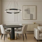 Lampa wisząca Tura 60 cm czarna LED CCT
