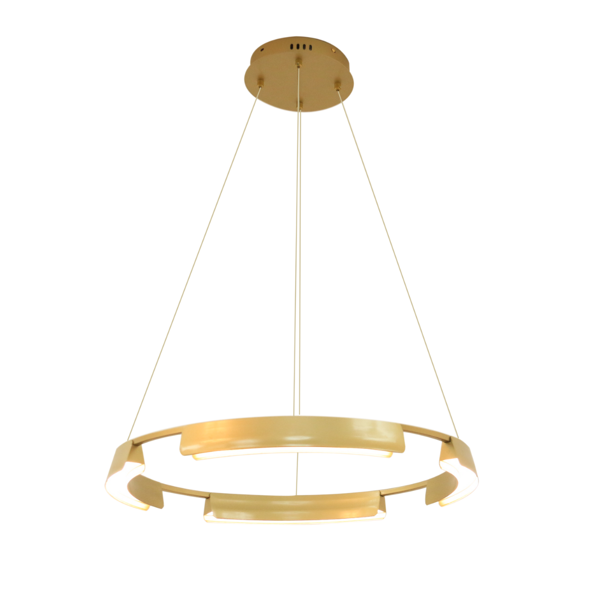 Lampa wisząca Tura 60 cm złota LED CCT