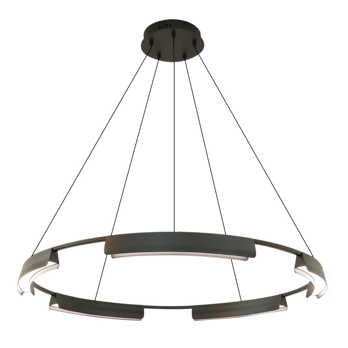 Lampa wisząca Tura 80 cm czarna LED CCT
