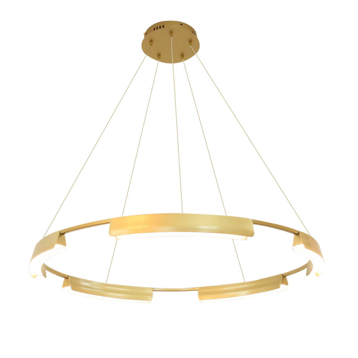 Lampa wisząca Tura 80 cm złota LED CCT