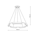 Lampa wisząca Tura 80 cm złota LED CCT