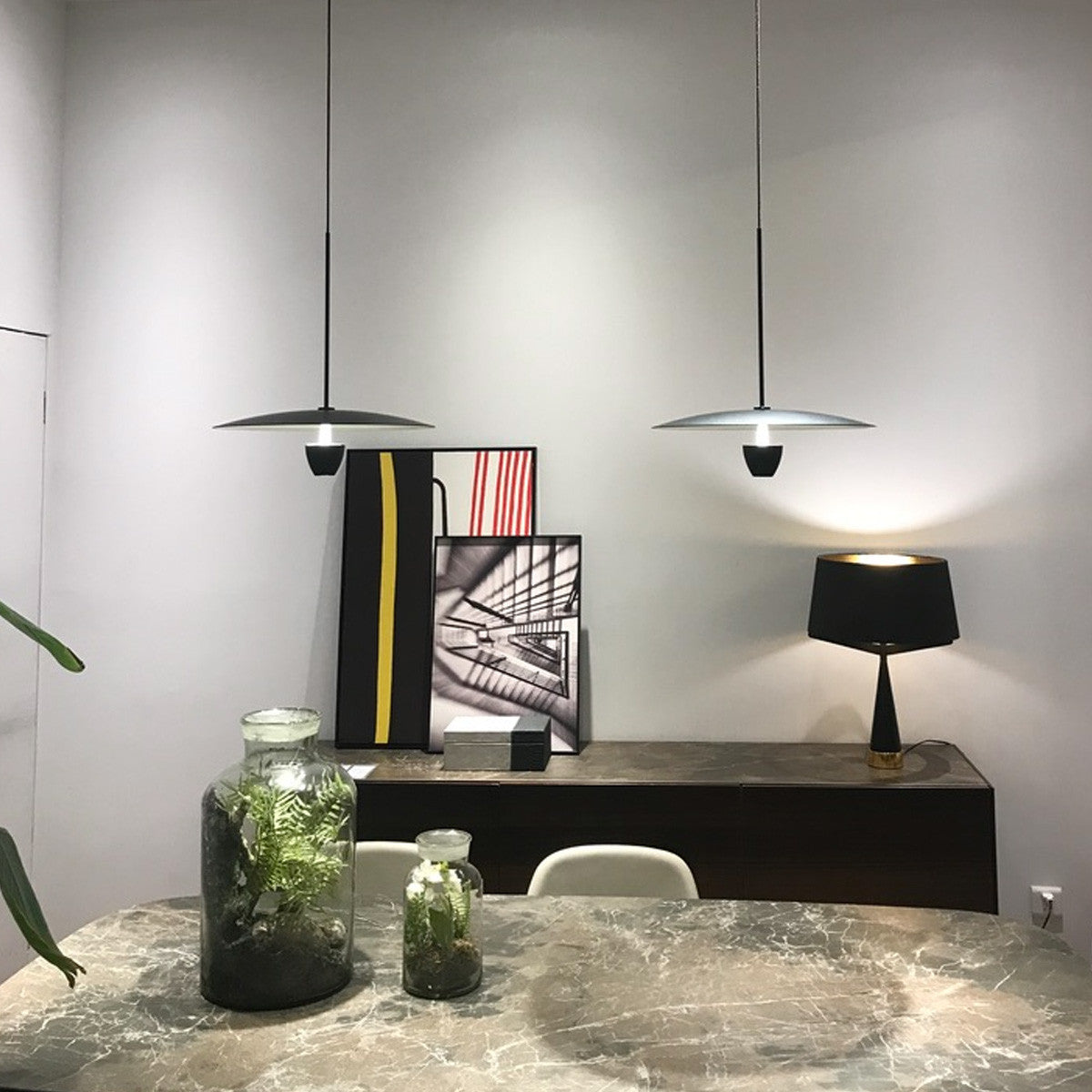Lampa wisząca Ufo M czarna LED CCT