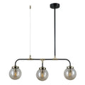 Lampa wisząca VALPENA dł. 78cm 3xE14 | czarny/antyczny brąz