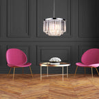 Lampa wisząca VETRO, chrom/transparentny, 5x60W E27