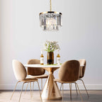 Lampa wisząca VETRO, złoty/transparentny, 5x40W E14