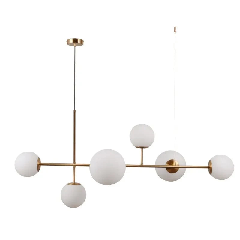 Lampa wisząca Vailante szer. 115cm 4xE14 2xE27 | miodowy