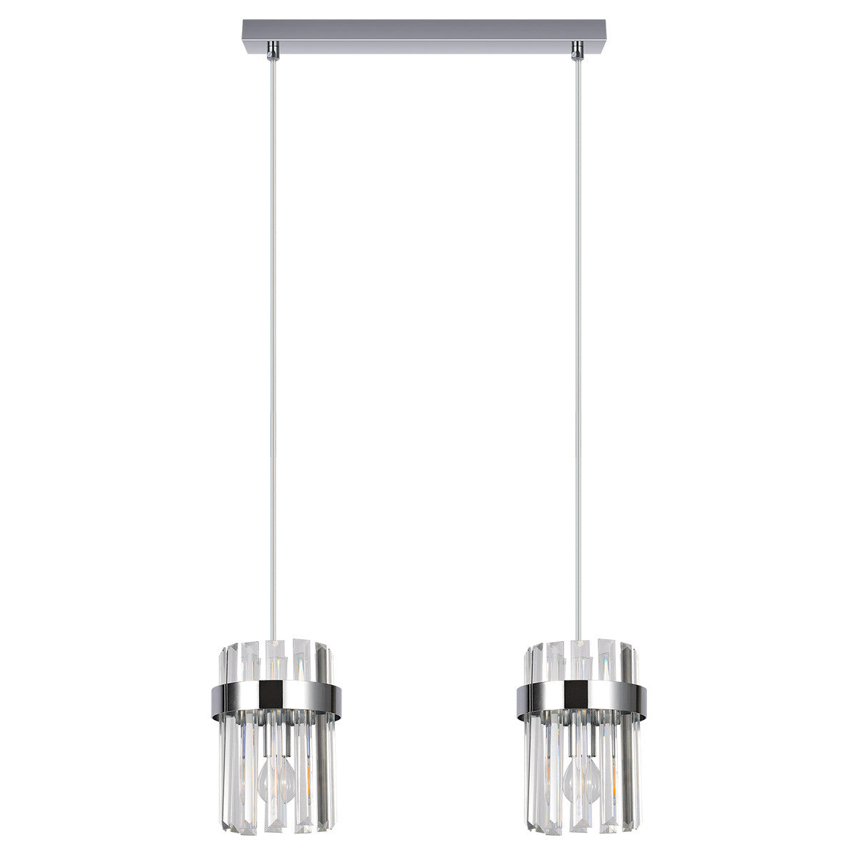 Lampa wisząca Vetro chrom 2xE14
