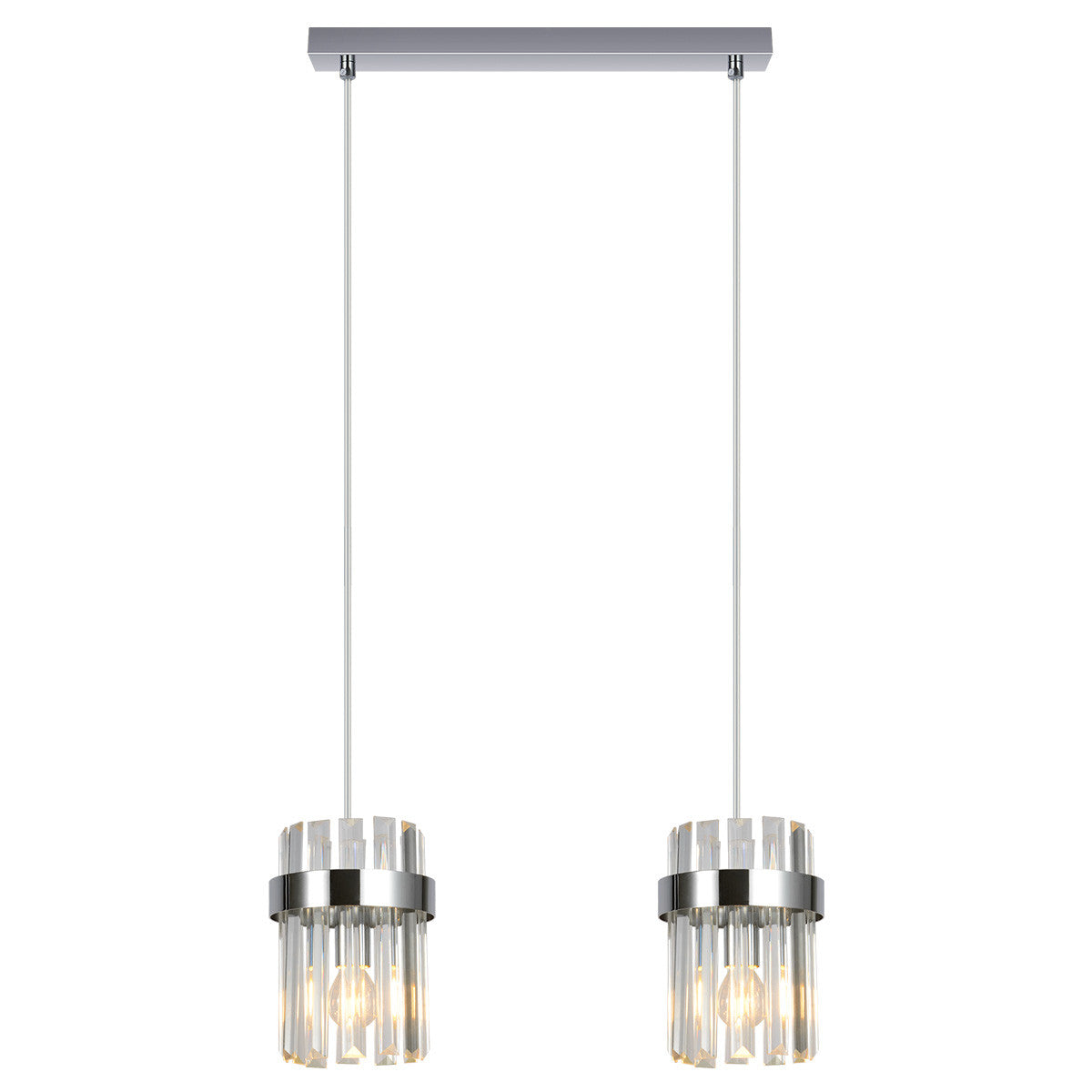 Lampa wisząca Vetro chrom 2xE14