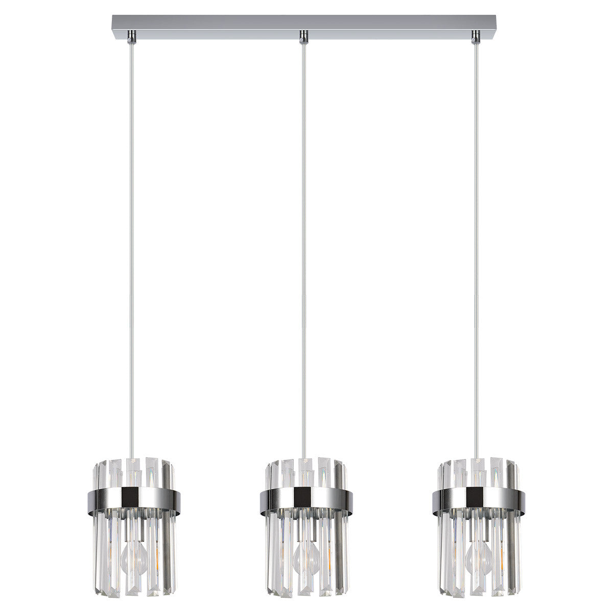 Lampa wisząca Vetro chrom 3xE14