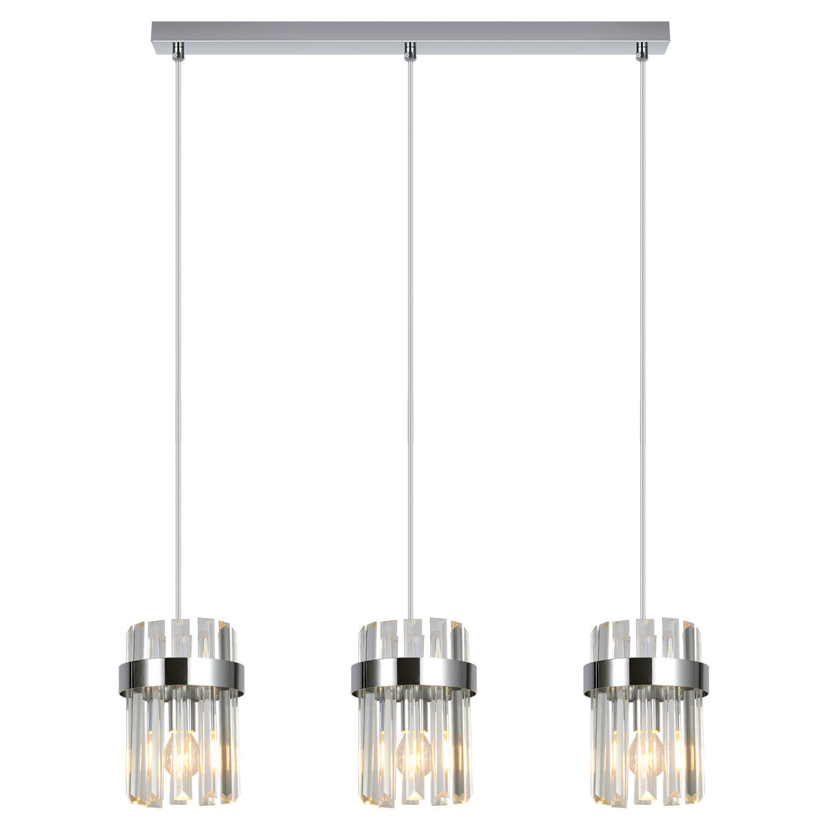 Lampa wisząca Vetro chrom 3xE14