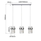Lampa wisząca Vetro chrom 3xE14