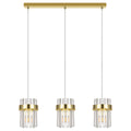 Lampa wisząca Vetro złota 3xE14