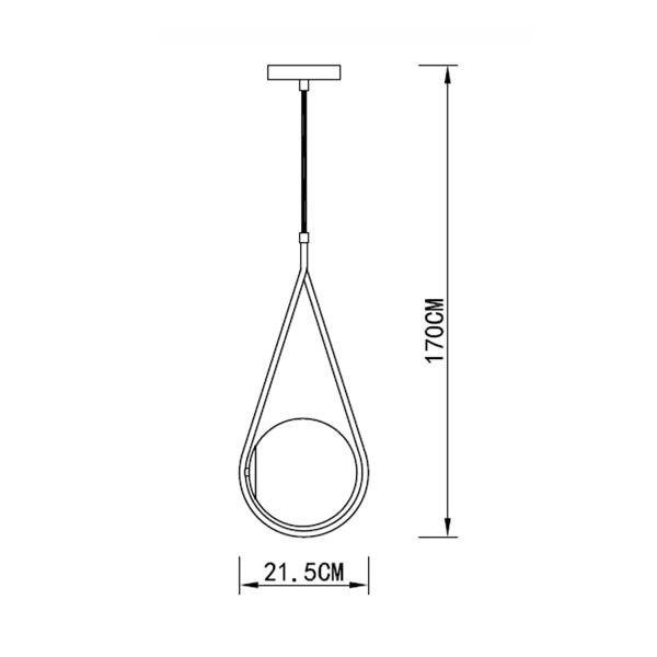 Lampa wisząca do sypialni;, nad stół LACRIMA