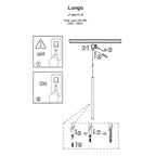 Lampa wisząca do szynoprzewodu LUNGO 3F, złota, 1x5W G9
