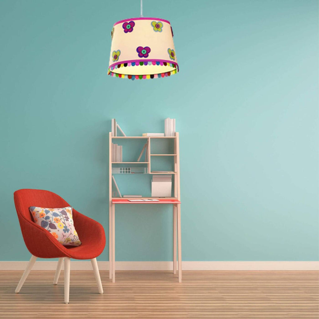 Lampa wisząca dziecięca BUTTERFLY | różowa